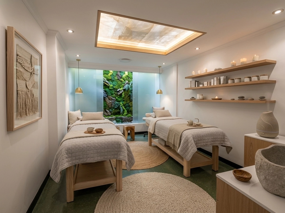 Interior design in Scandinavian style — spa by GenRoom AI