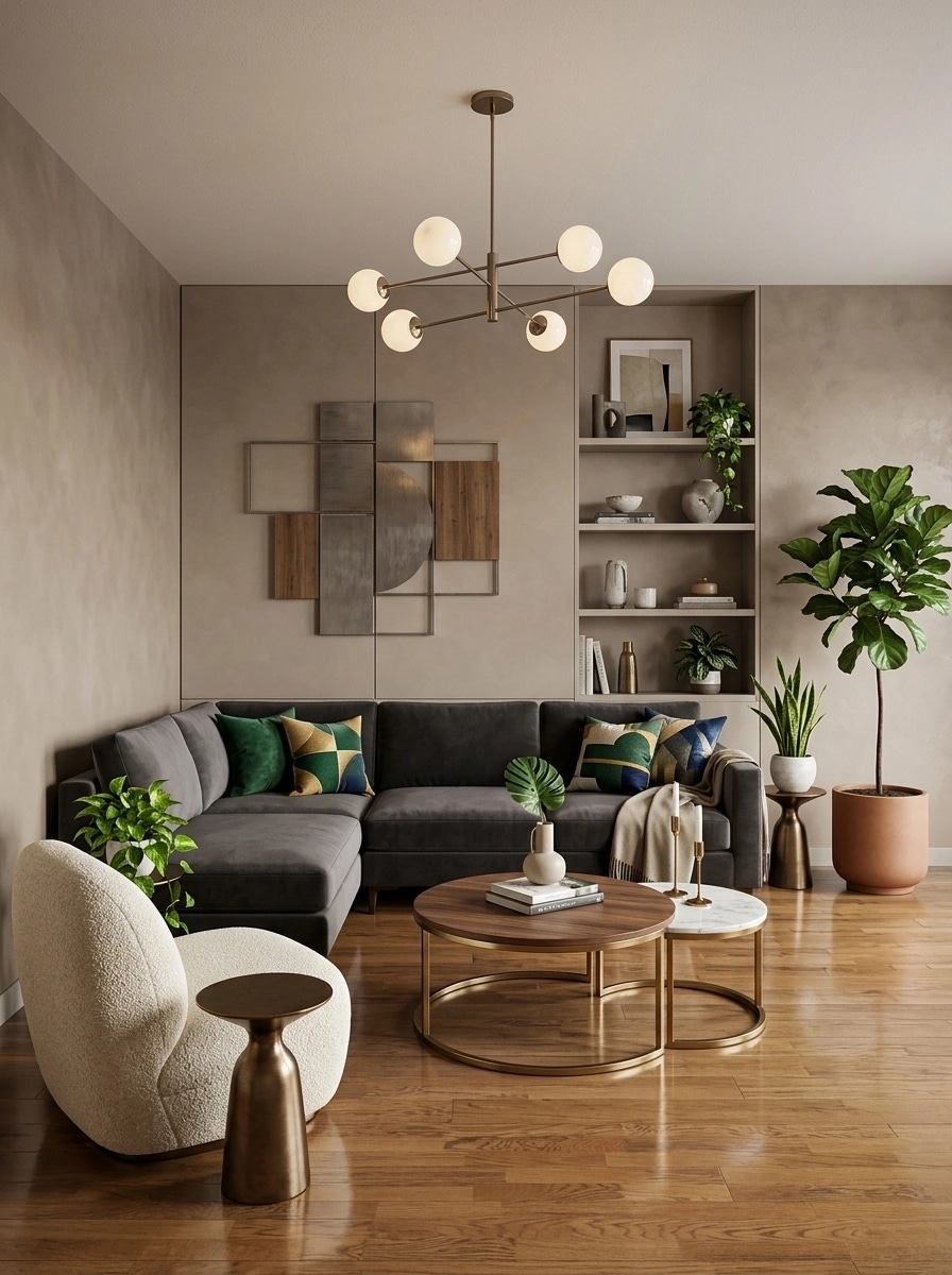 Interior design in Contemporary style — Living Room by GenRoom AI