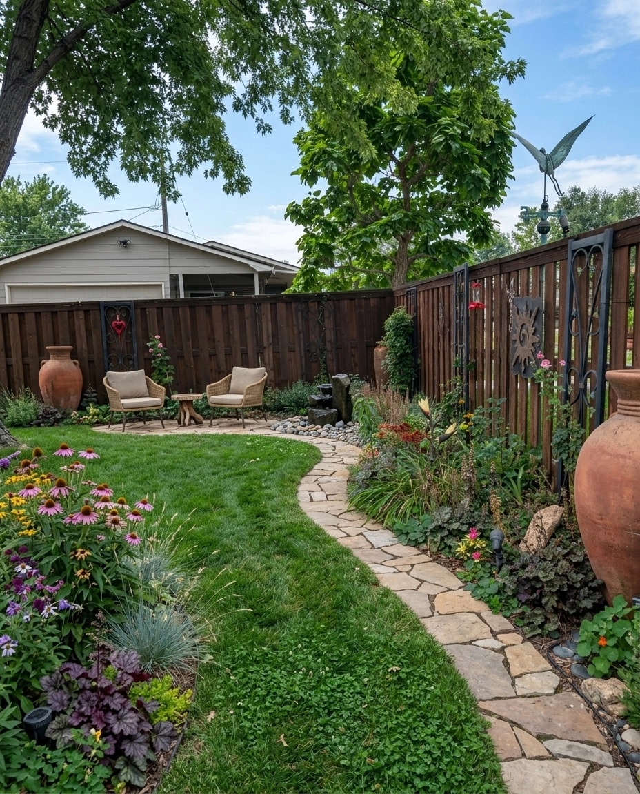 Landscape design in Eco Natural Garden style — Yard by GenRoom AI