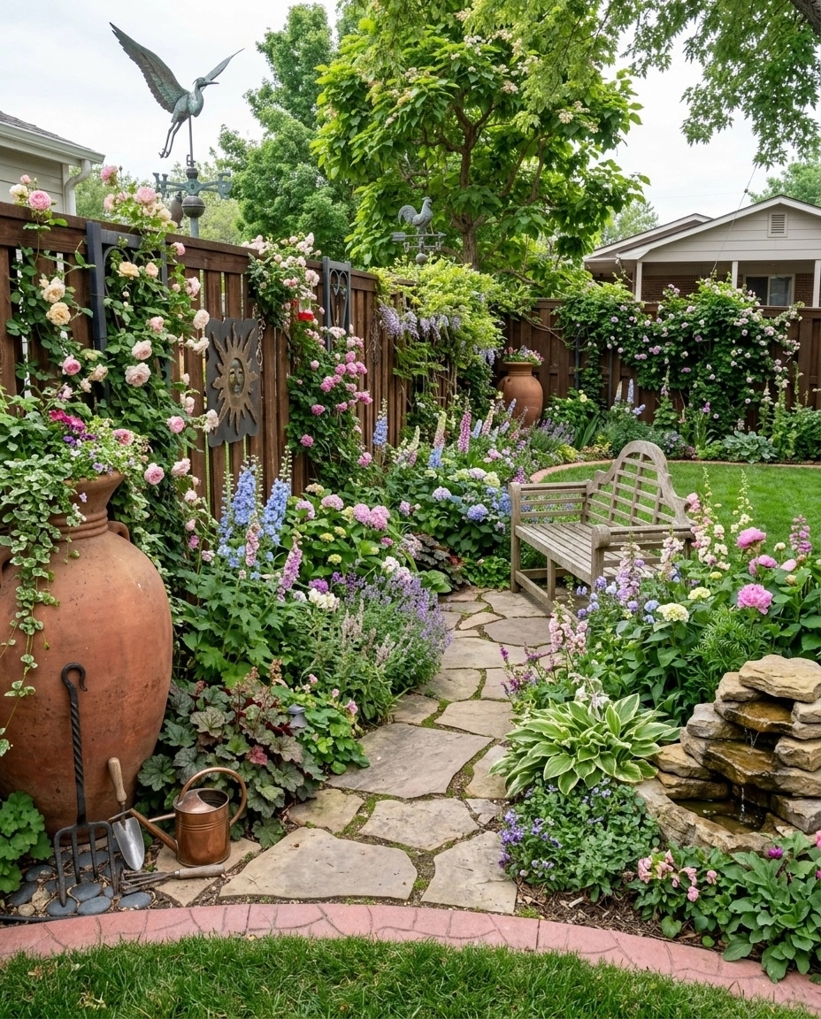 English Cottage Garden Yard design — yard photo by GenRoom AI