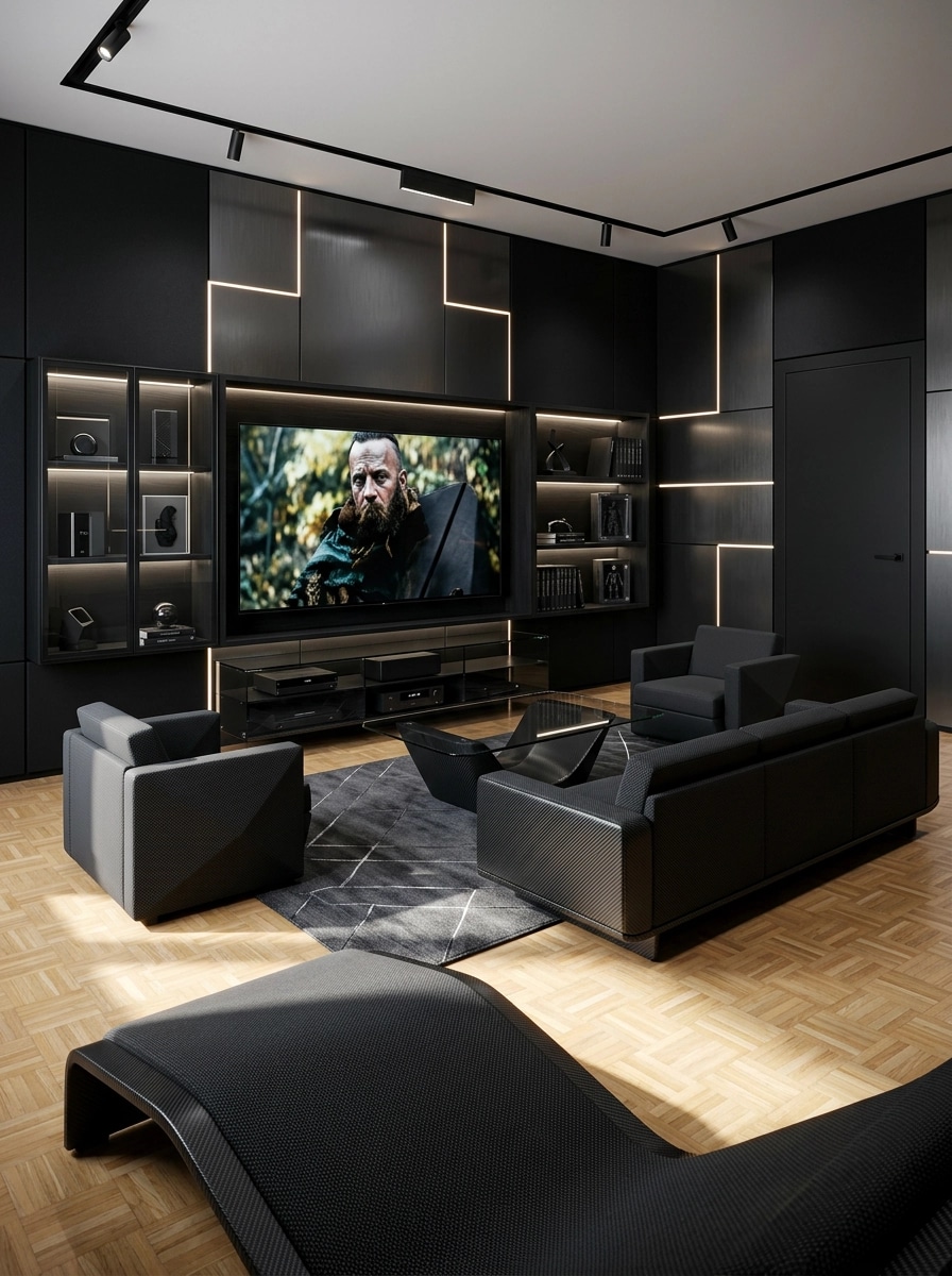 Interior design in Blacktec style — Living Room by GenRoom AI