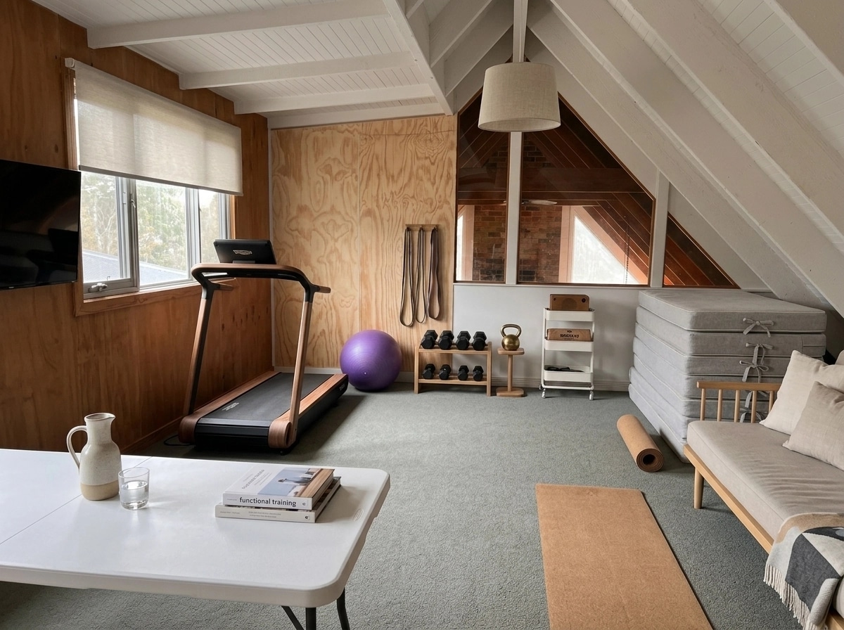 Interior design in Scandinavian style — gym by GenRoom AI