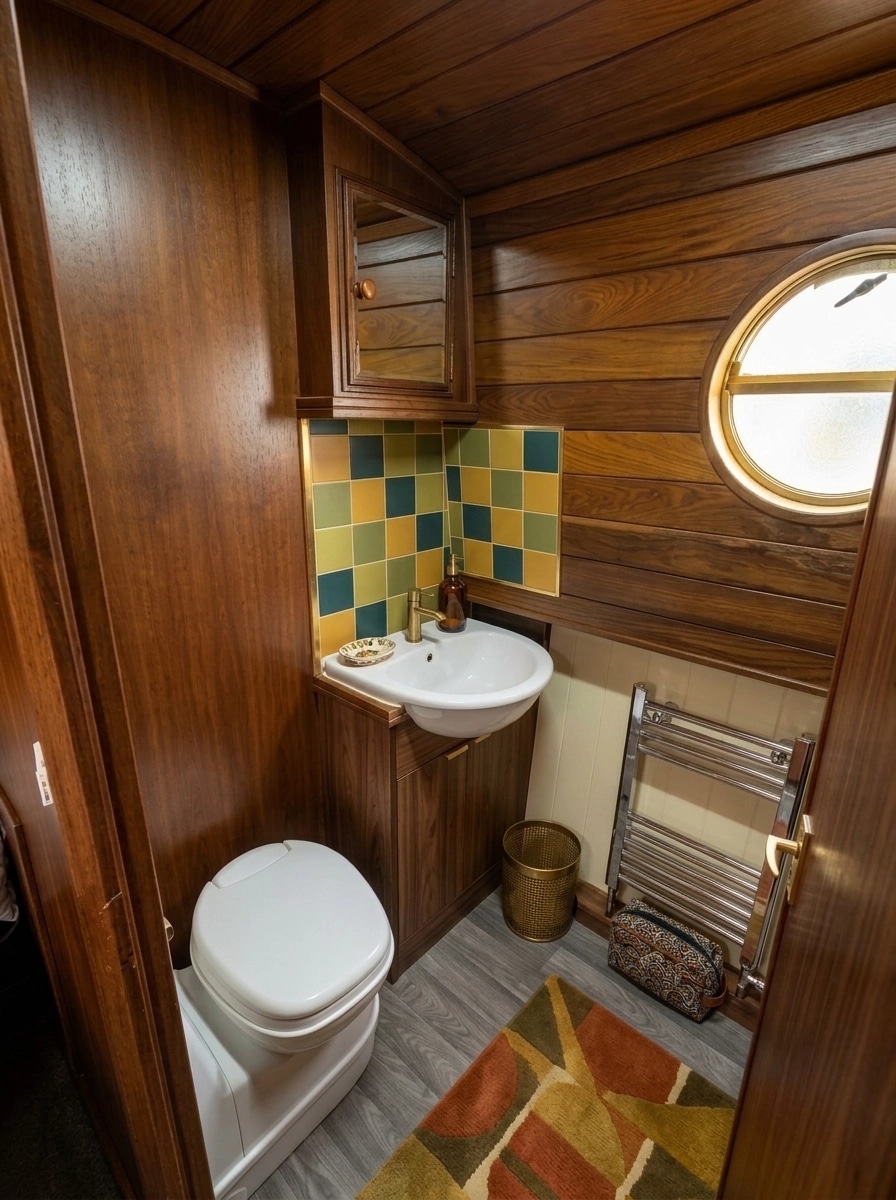 Mid-Century Modern Bathroom design — interior photo by GenRoom AI