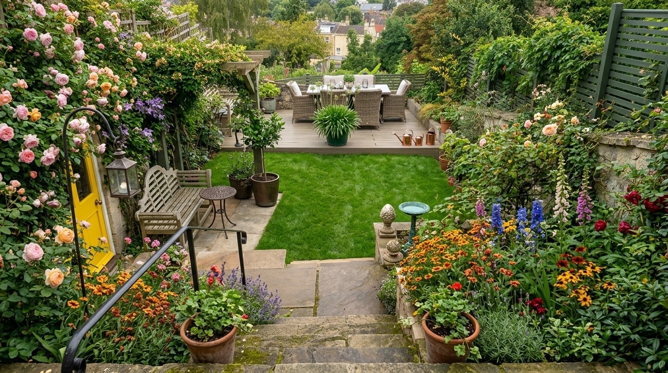 English Cottage Garden Yard design — yard photo by GenRoom AI