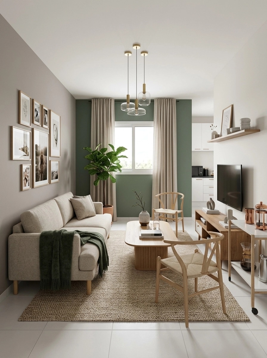 Interior design in Scandinavian style — Living Room by GenRoom AI