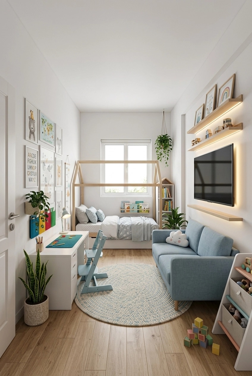 Scandinavian Kids Room design — interior photo by GenRoom AI