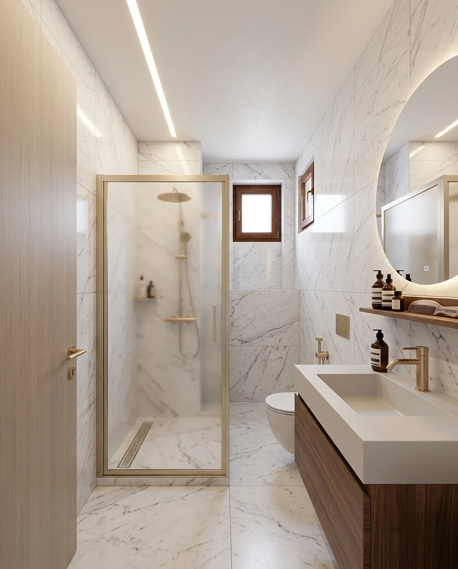 Bathroom interior in Contemporary style — photo by GenRoom AI