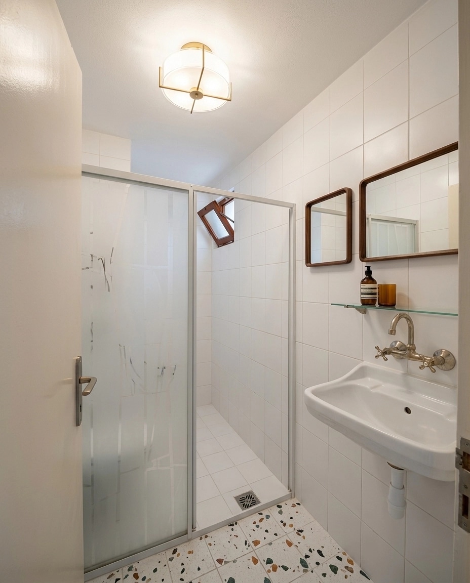 Mid-Century Modern Bathroom design — interior photo by GenRoom AI