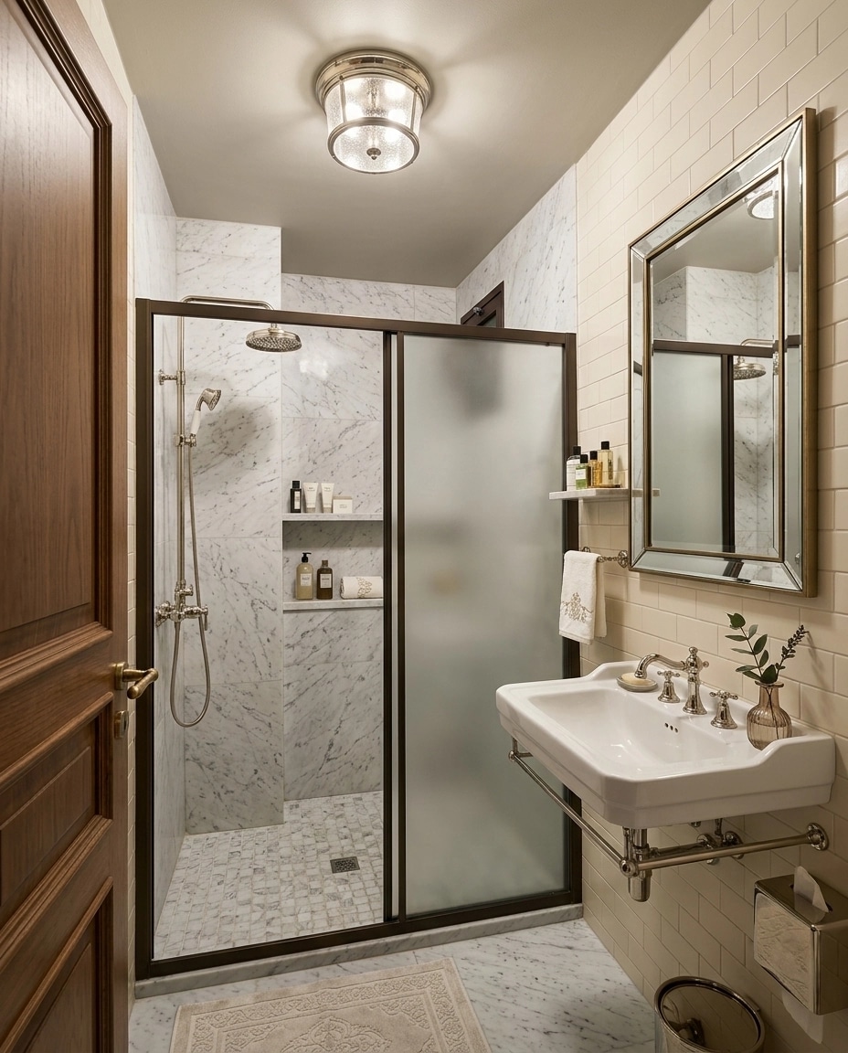 Bathroom interior in Transitional style — photo by GenRoom AI