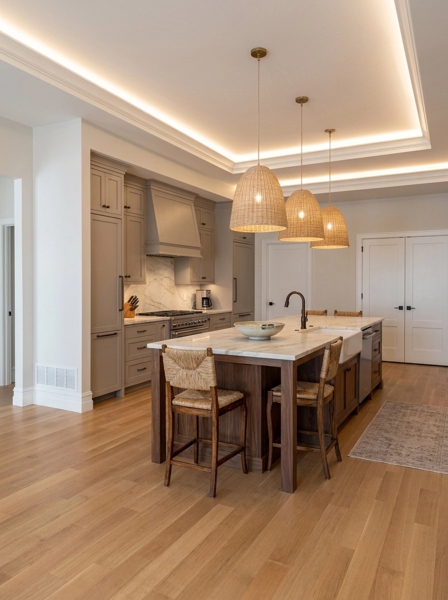 Kitchen interior in Transitional style — photo by GenRoom AI