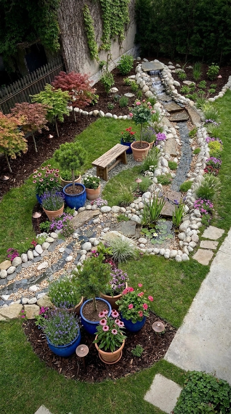 Landscape design in Eco Natural Garden style — Yard by GenRoom AI