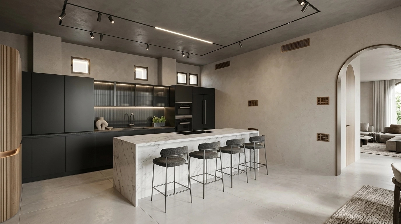Kitchen interior in Contemporary style — photo by GenRoom AI