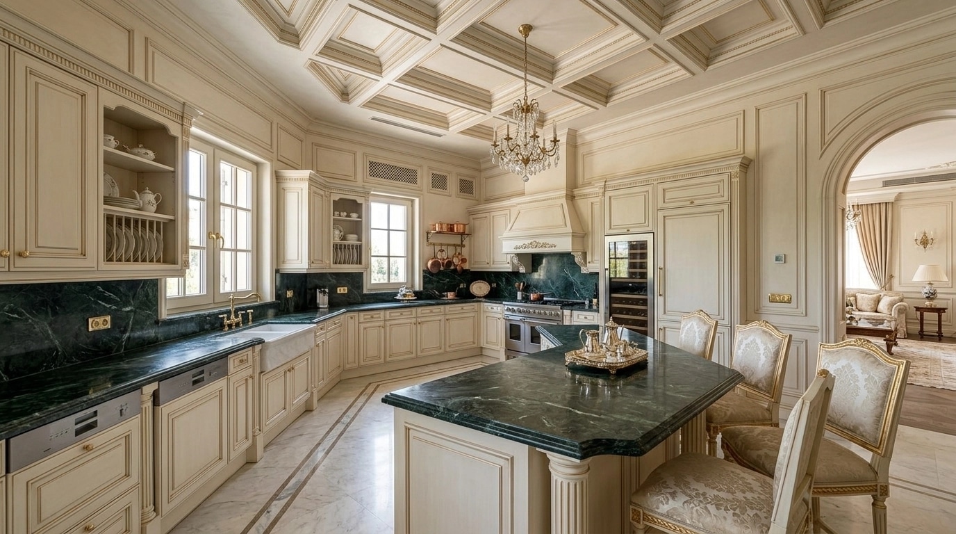 Interior design in Neoclassic style — Kitchen by GenRoom AI