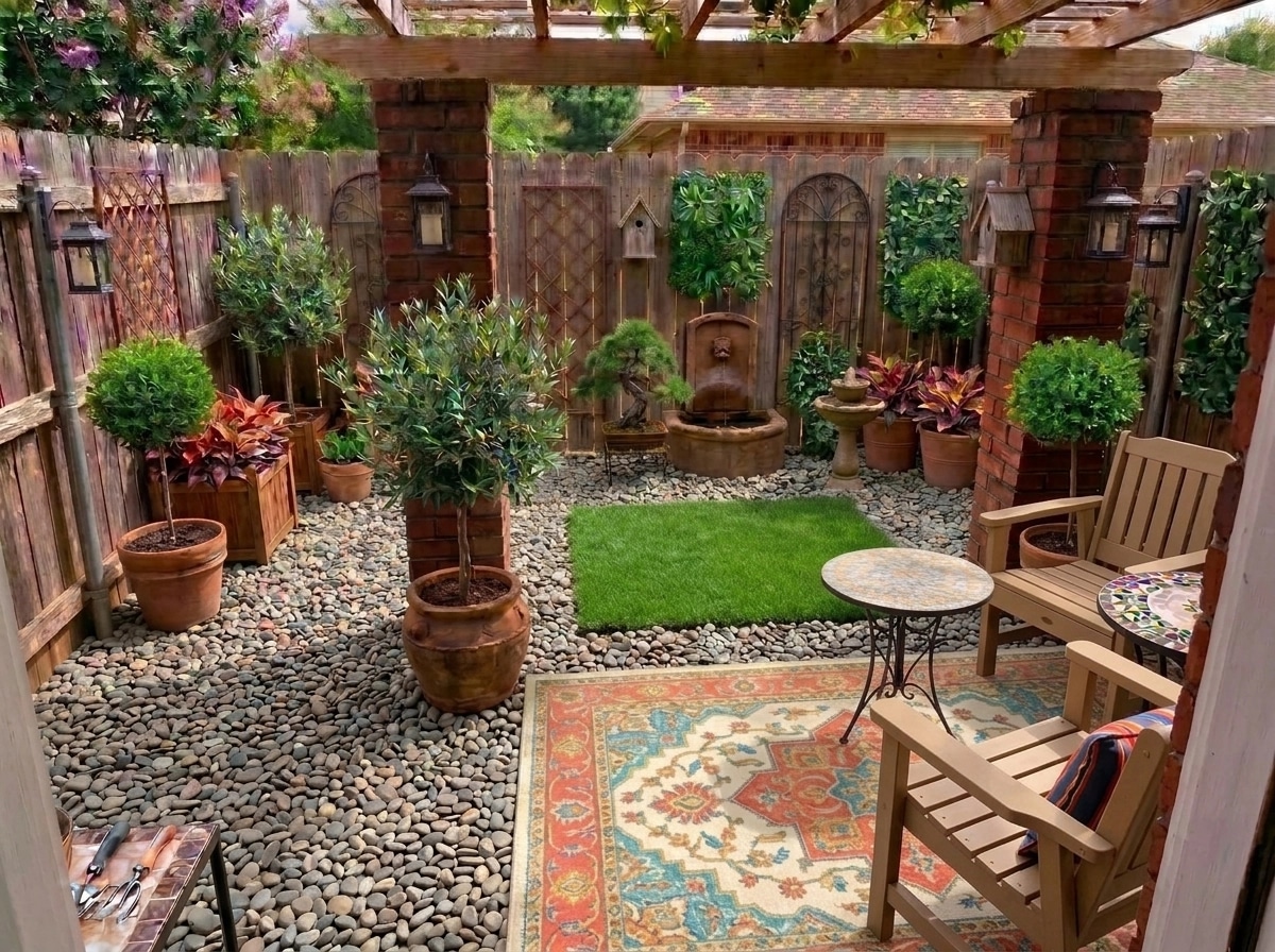 Mediterranean Yard สวน design — yard photo by GenRoom AI
