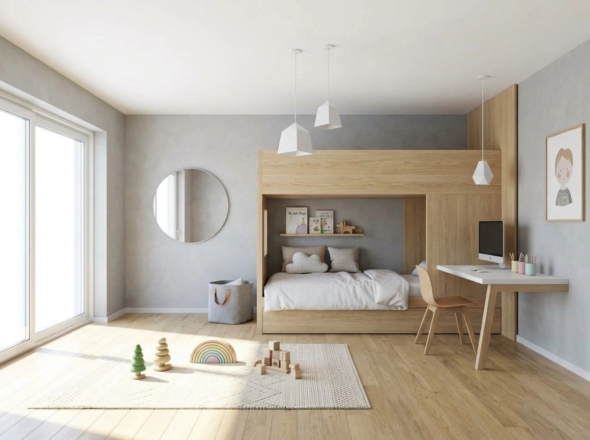 Minimalism Camera dei Bambini design — interior photo by GenRoom AI