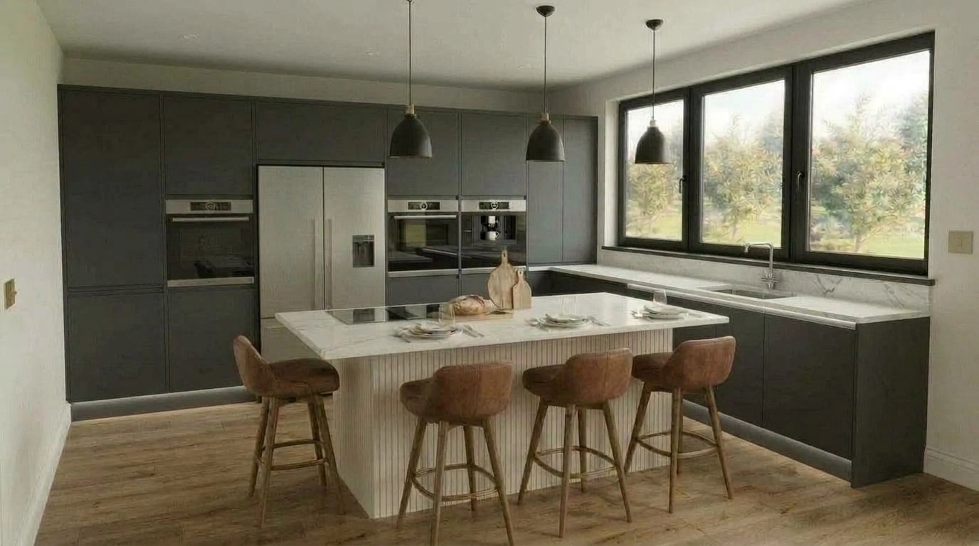 Modern Farmhouse Kitchen design — interior photo by GenRoom AI