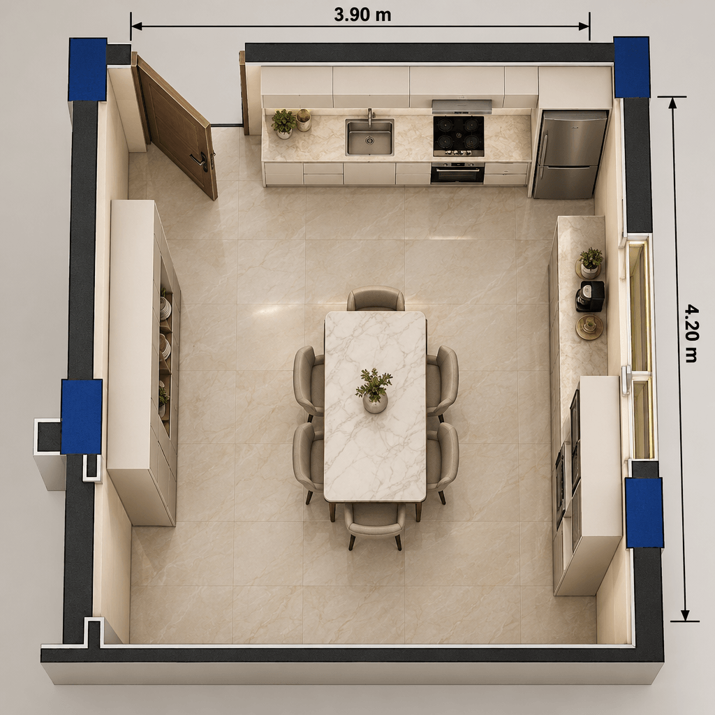Contemporary Kitchen design — interior photo by GenRoom AI
