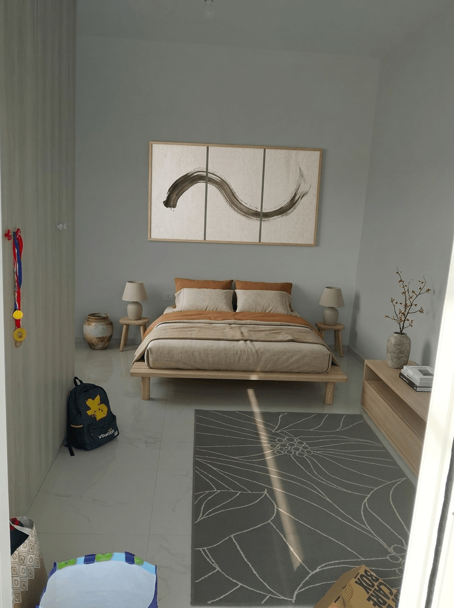 Japandi Bedroom design — interior photo by GenRoom AI