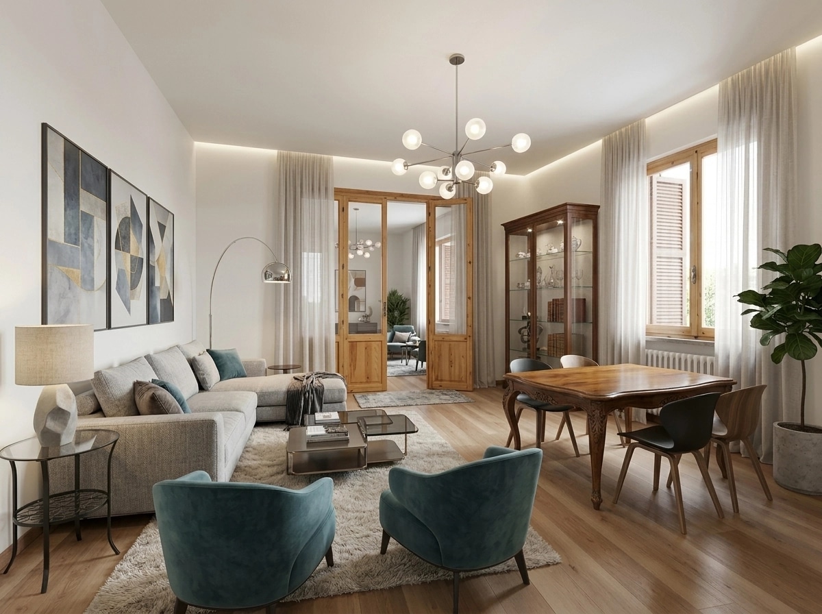 Interior design in Contemporary style — Living Room by GenRoom AI