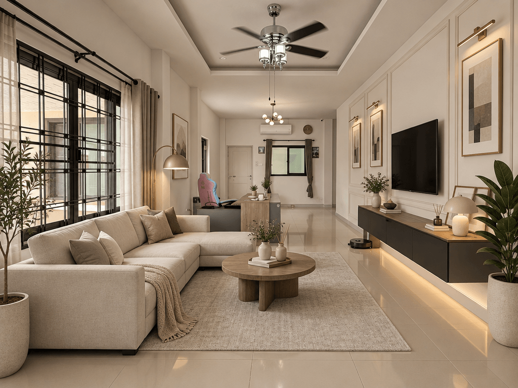Interior design in Minimalism style — Living Room by GenRoom AI