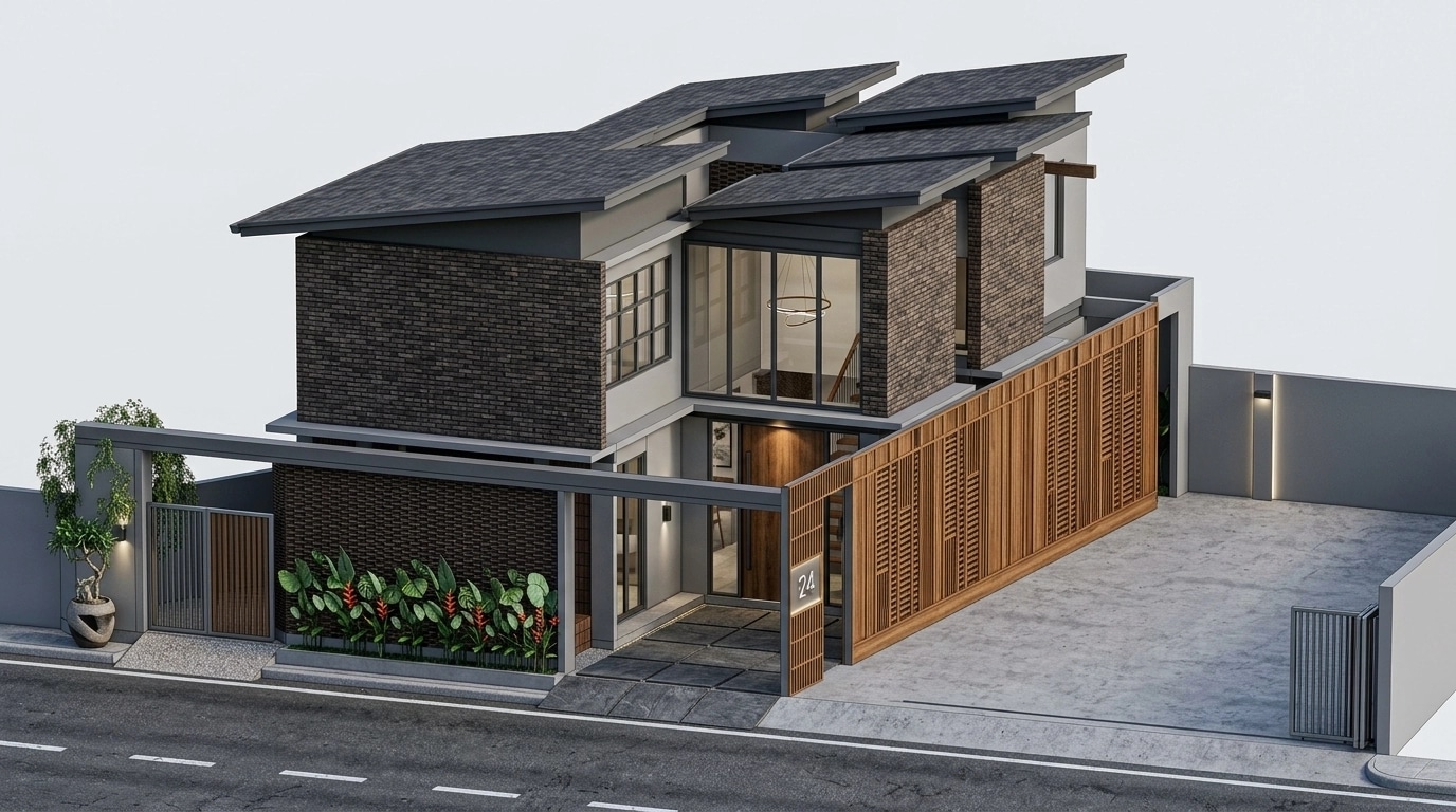 Facade design in Contemporary Facade style — Facade by GenRoom AI