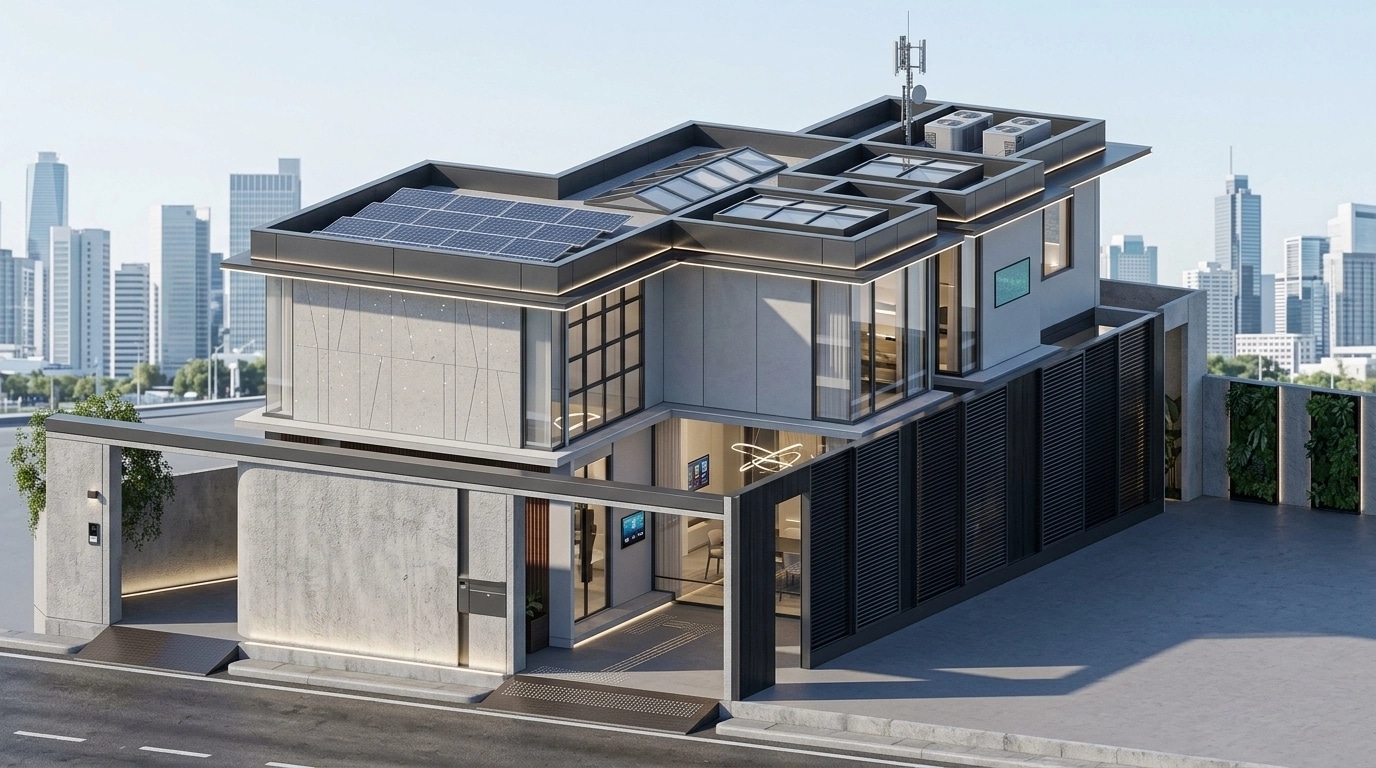 Facade design in Hi-Tech Facade style — Facade by GenRoom AI