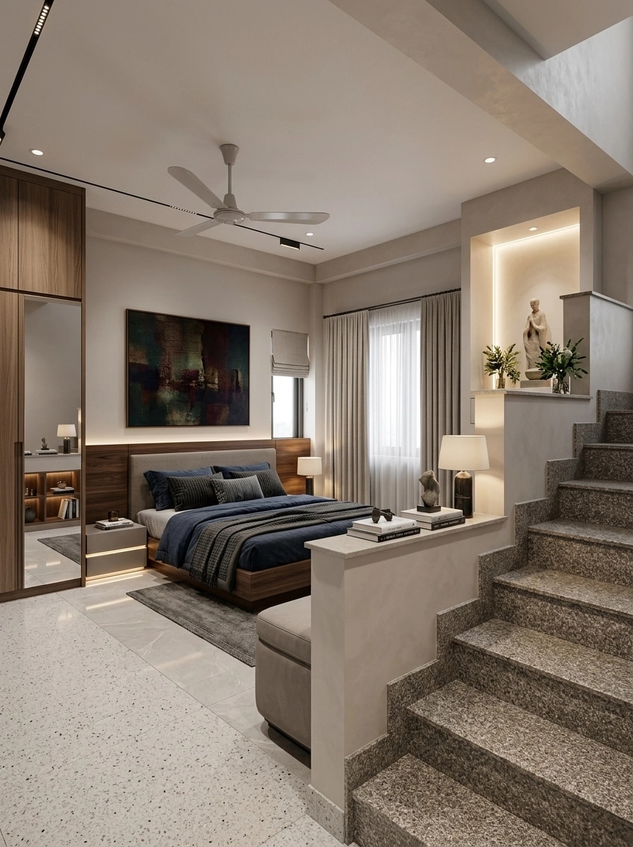 Contemporary Bedroom design — interior photo by GenRoom AI