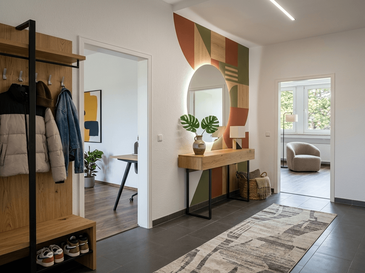 Hallway interior in Contemporary style — photo by GenRoom AI