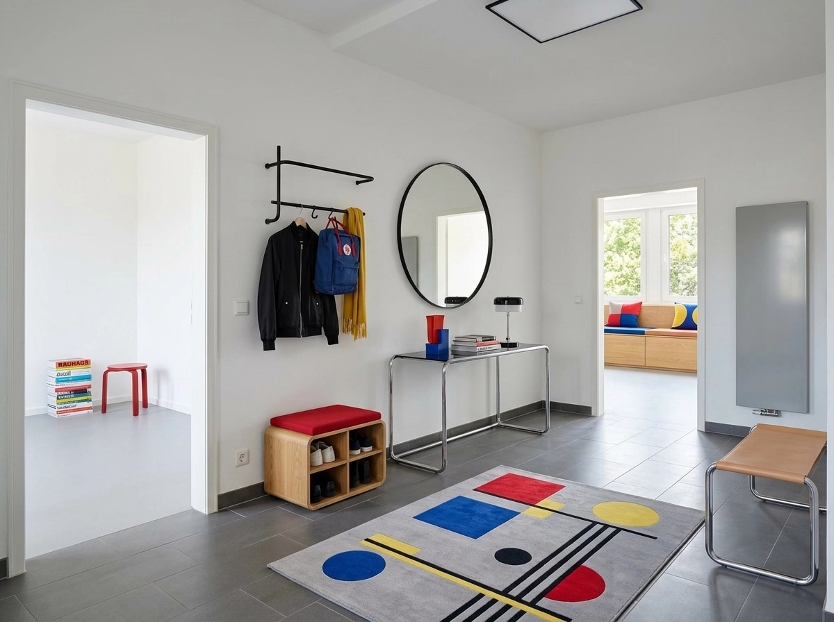Bauhaus Hallway design — interior photo by GenRoom AI