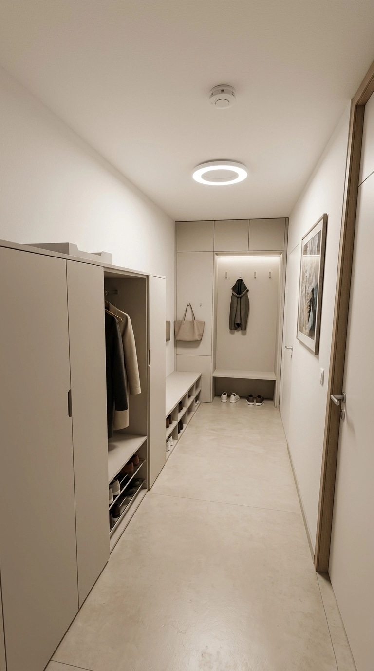 Hallway interior in Minimalism style — photo by GenRoom AI