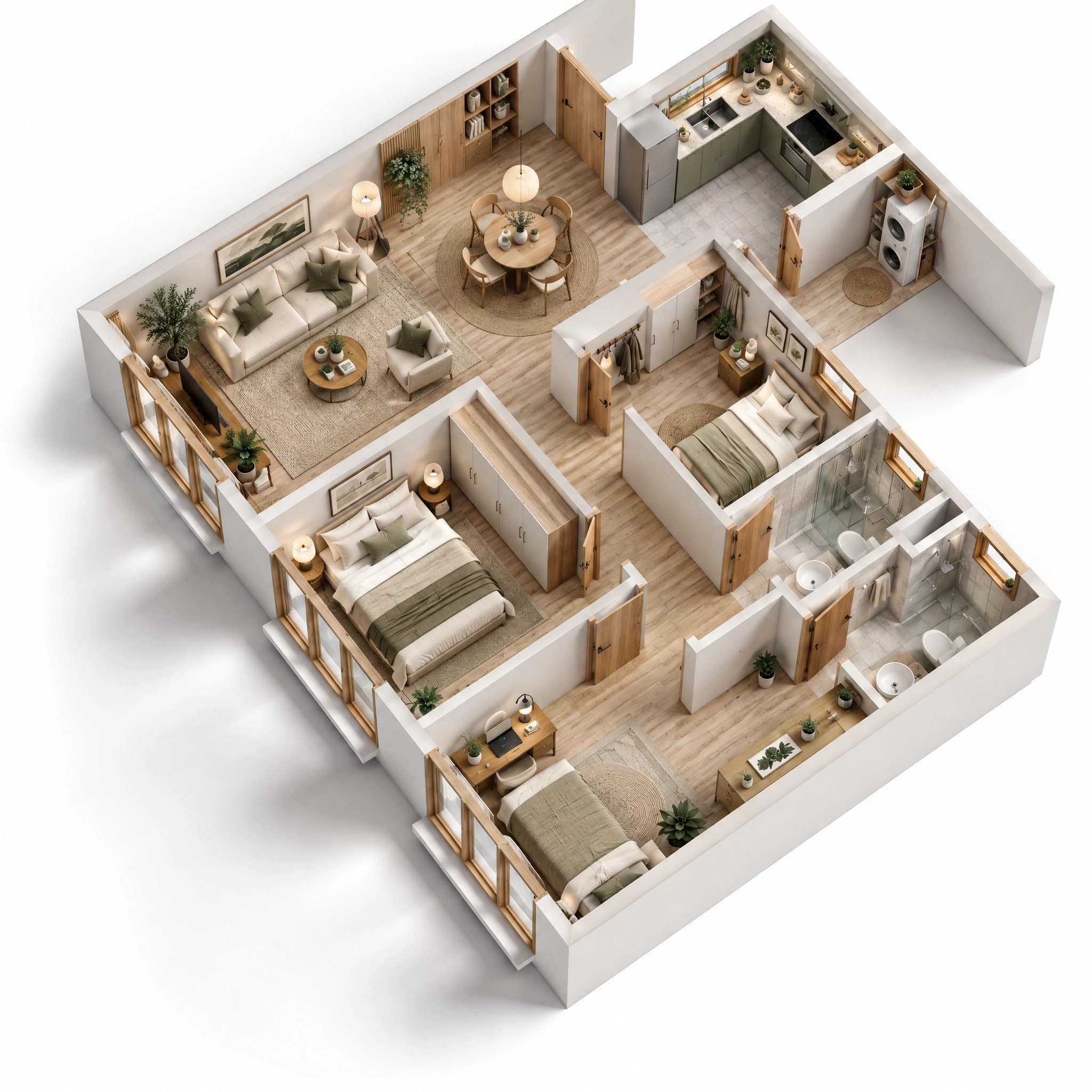 Interior design in Japandi style — Living Room by GenRoom AI