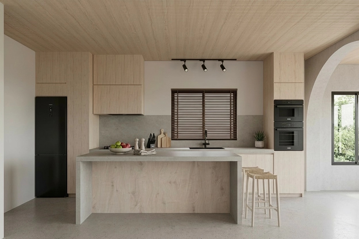 Kitchen interior in Scandinavian style — photo by GenRoom AI