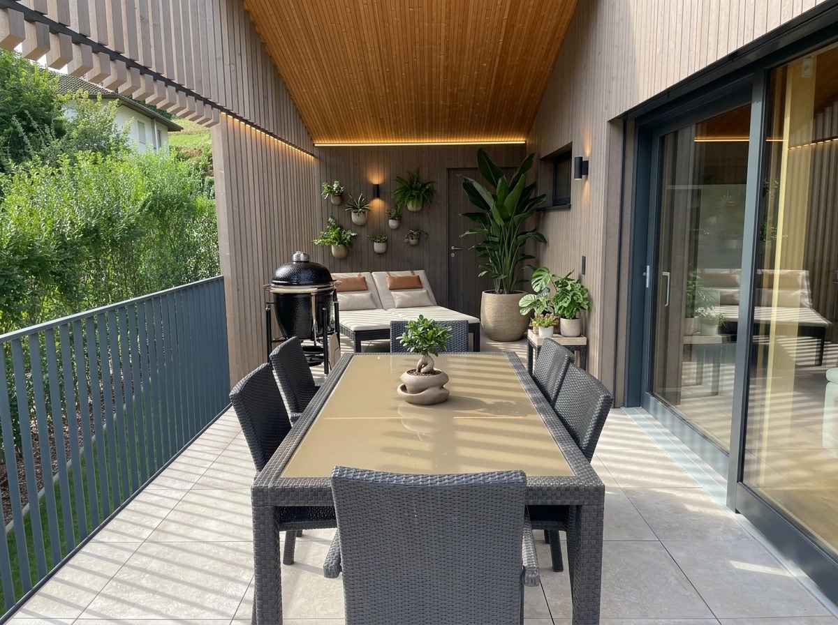 Interior design in Minimalism style — terrace by GenRoom AI