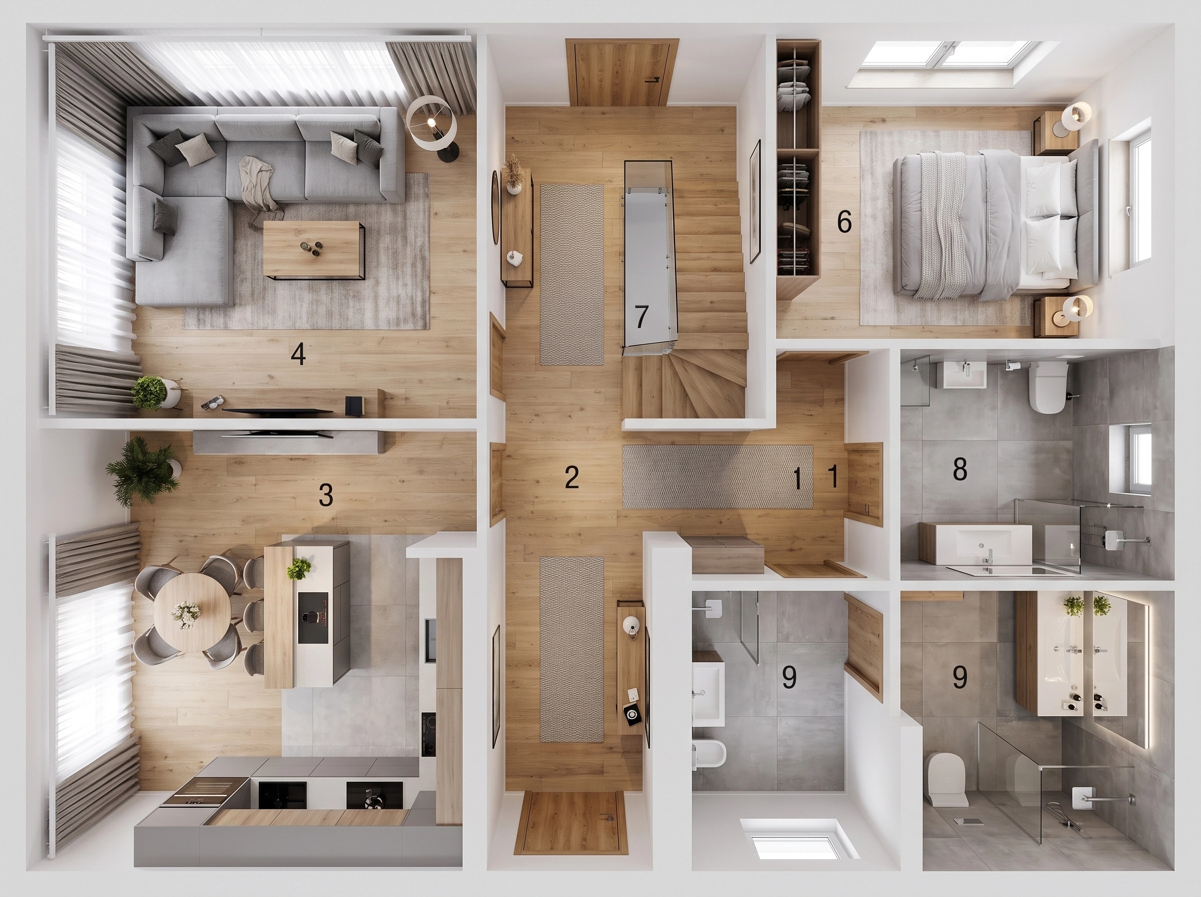 Interior design in Contemporary style — Living Room by GenRoom AI