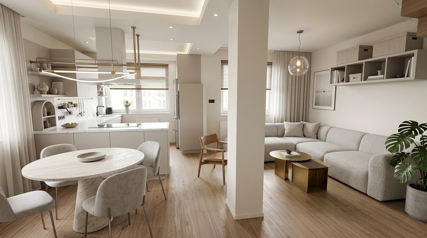 Minimalism Living Room design — interior photo by GenRoom AI