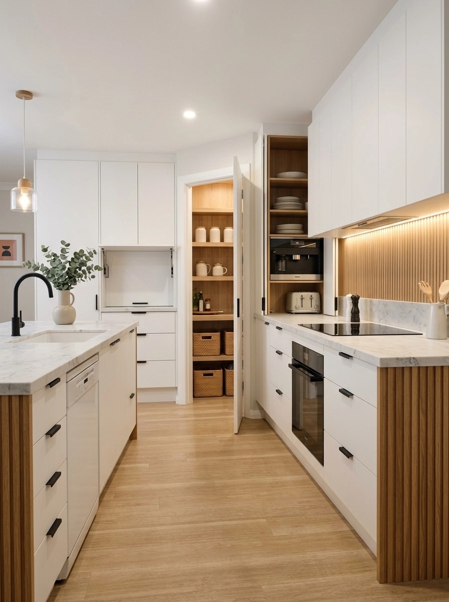 Kitchen interior in Scandinavian style — photo by GenRoom AI