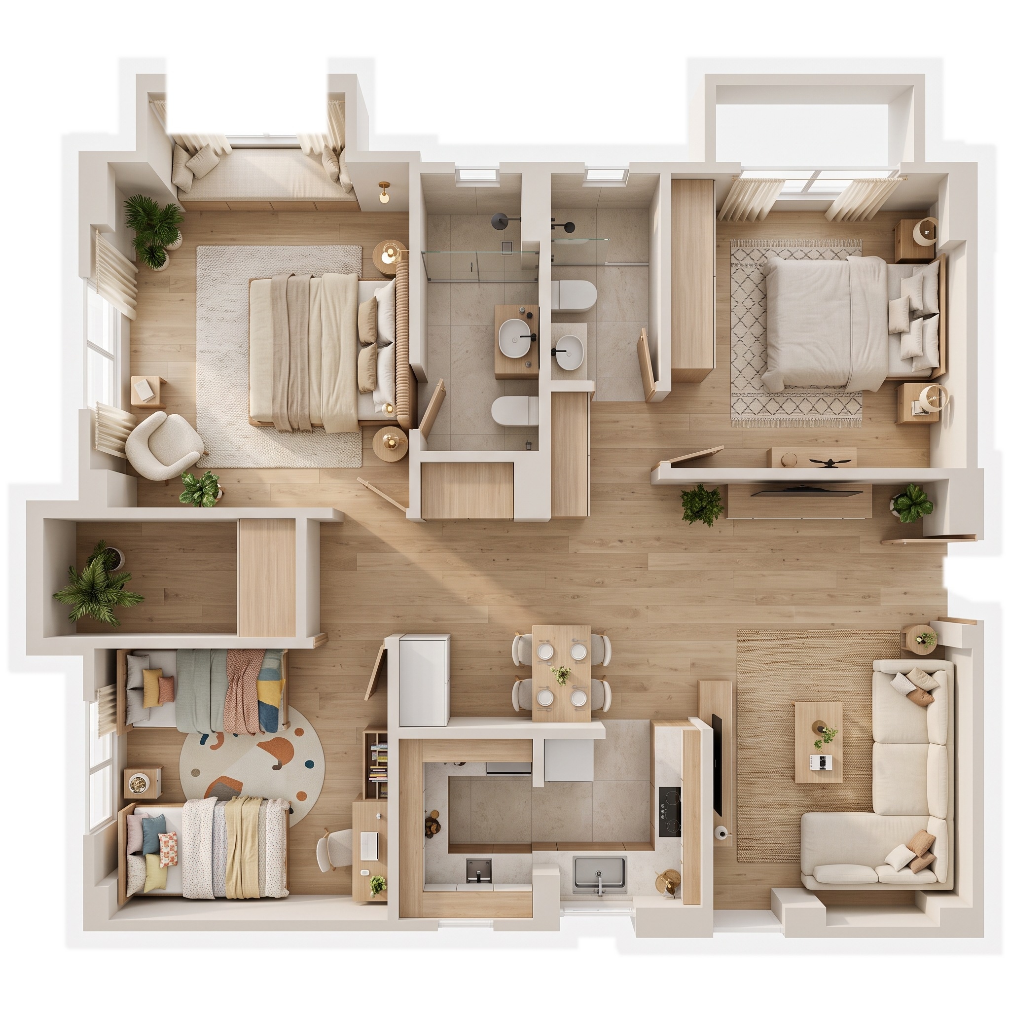 Interior design in Scandinavian style — Living Room by GenRoom AI