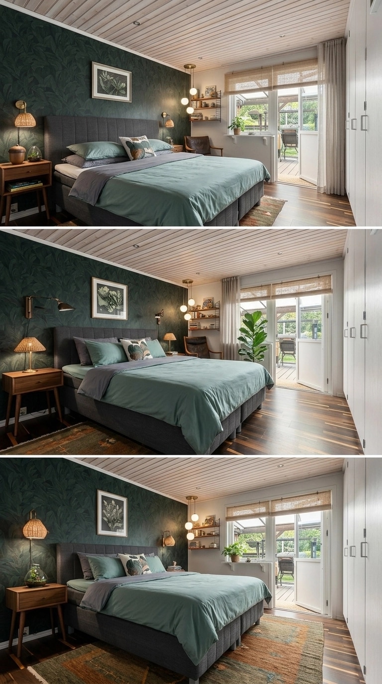 Interior design in Mid-Century Modern style — Bedroom by GenRoom AI
