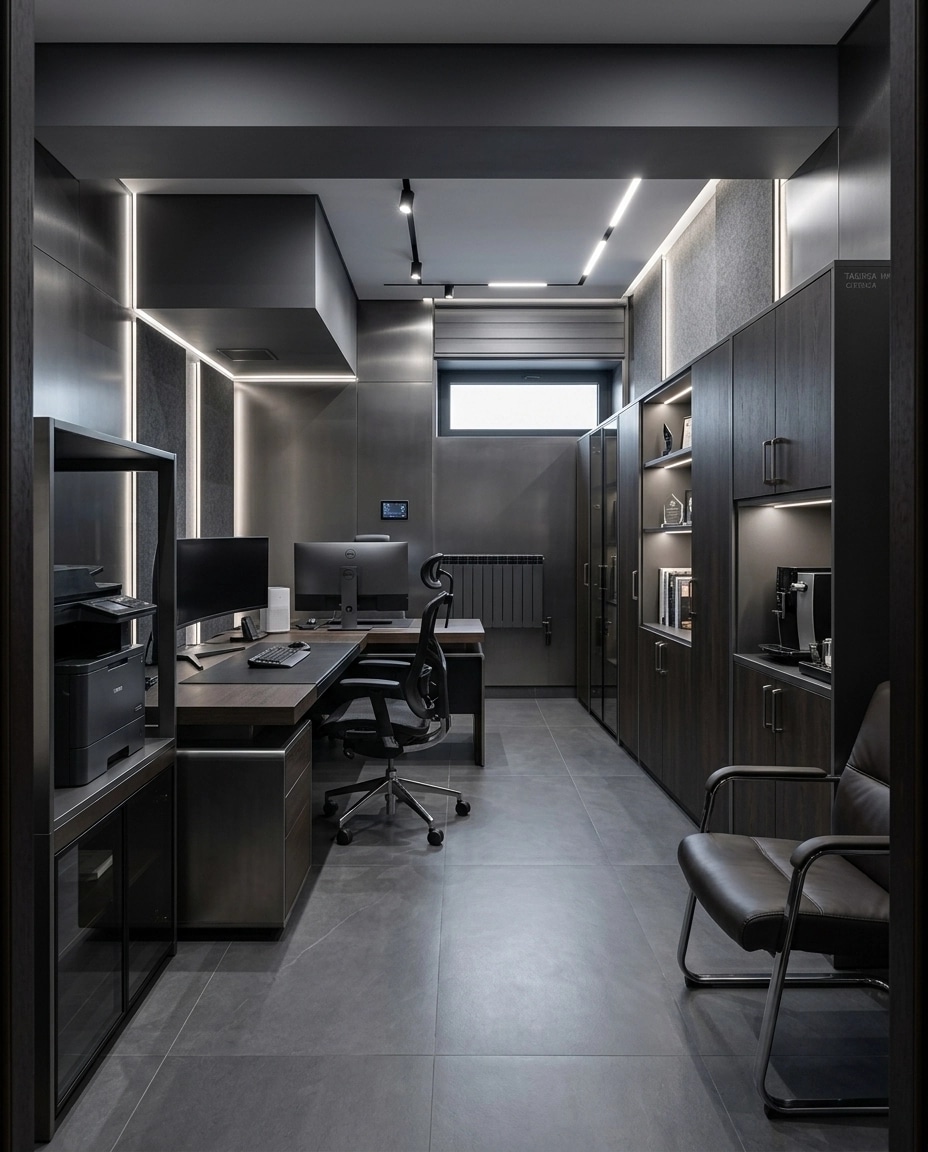 Interior design in Blacktec style — office_space by GenRoom AI