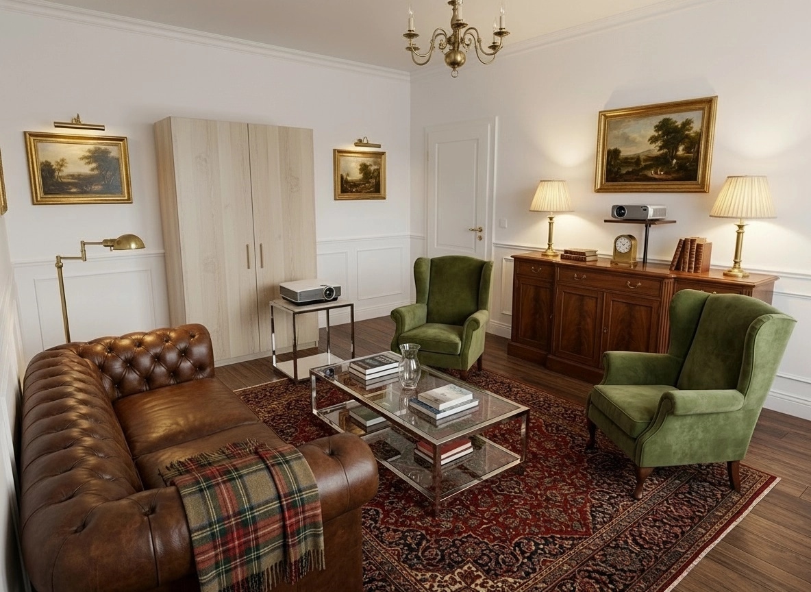 Interior design in British style — Living Room by GenRoom AI