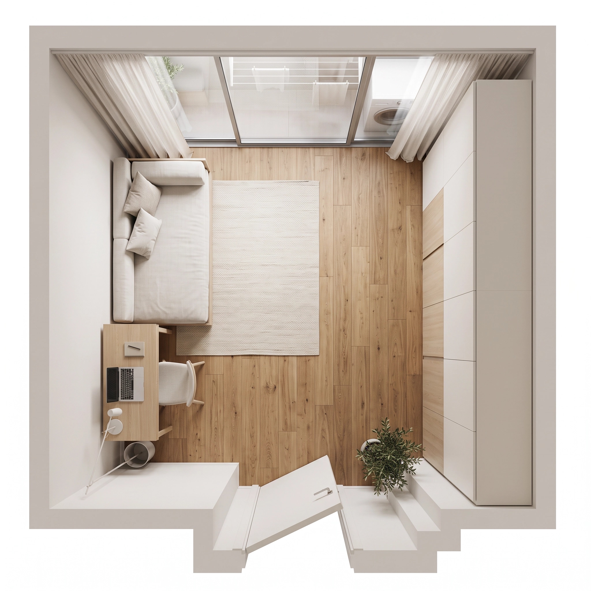Interior design in Minimalism style — Living Room by GenRoom AI
