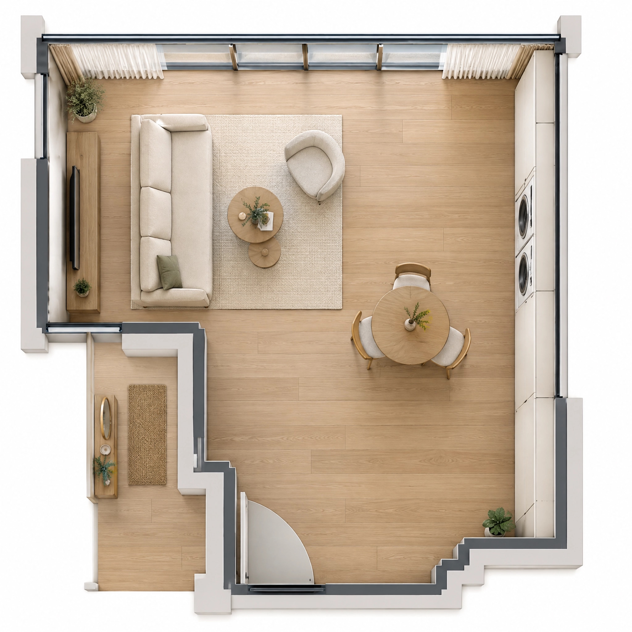 Interior design in Minimalism style — Living Room by GenRoom AI