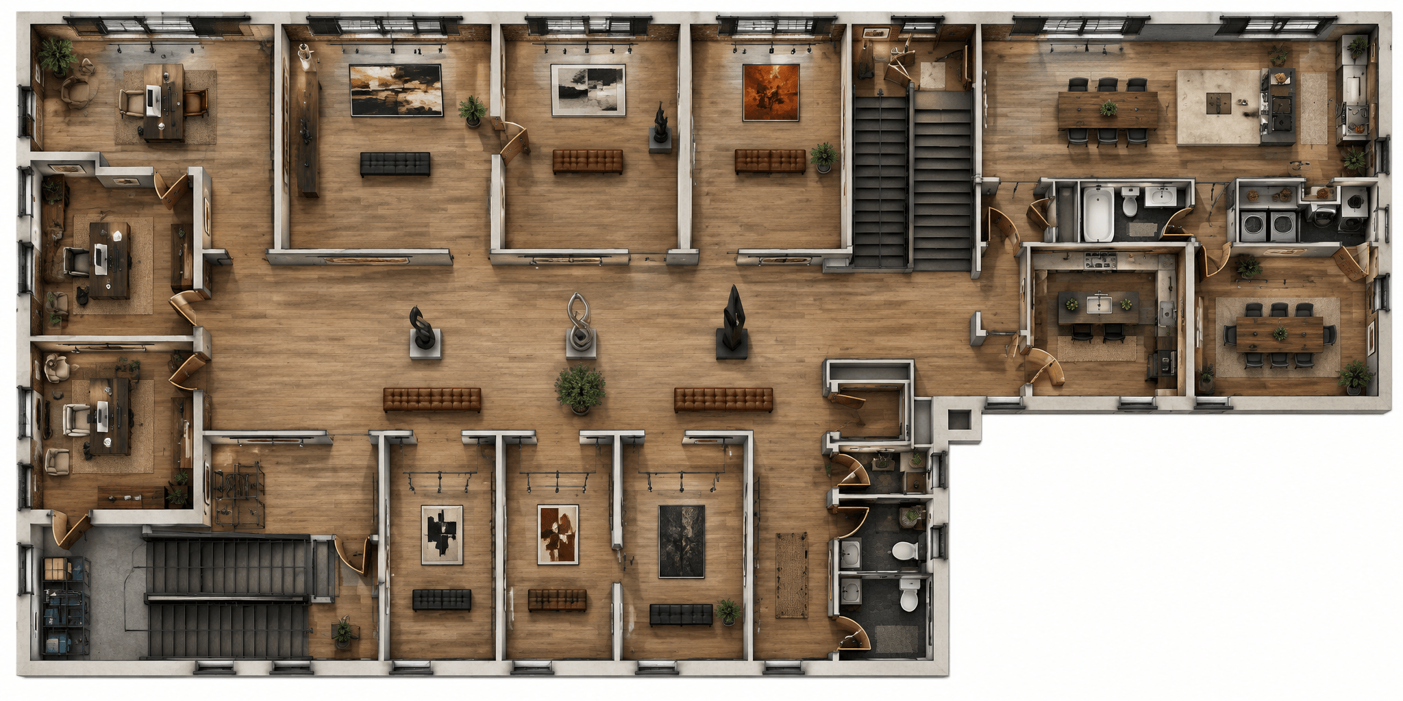 Interior design in Loft / Industrial style — Living Room by GenRoom AI