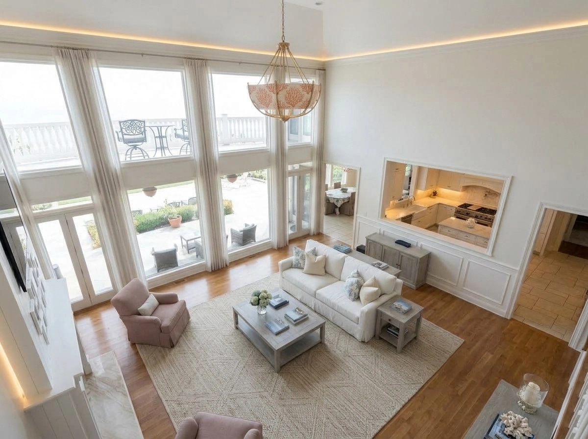 Interior design in Coastal / Hamptons style — Living Room by GenRoom AI