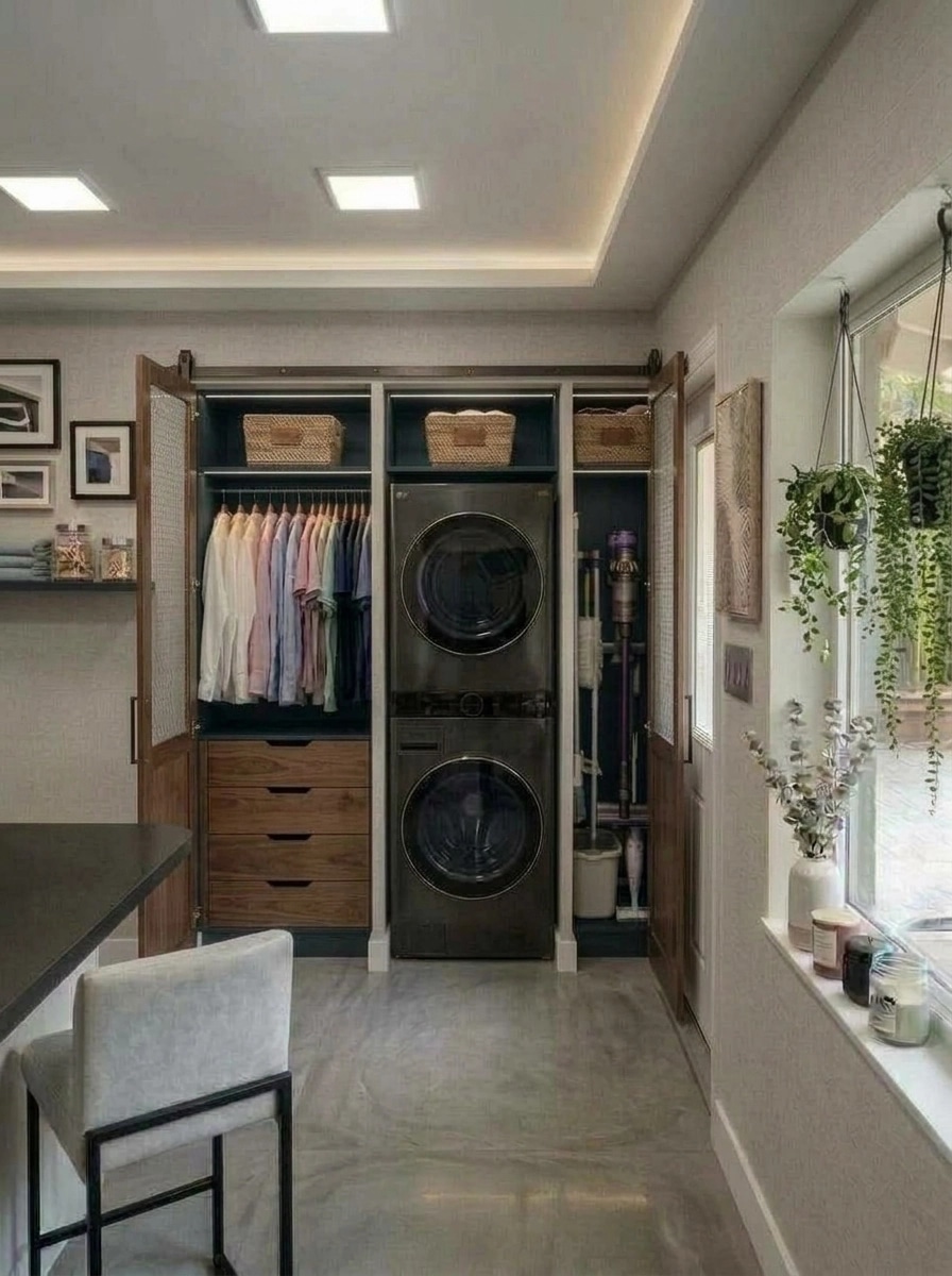 Interior design in Contemporary style — laundry by GenRoom AI
