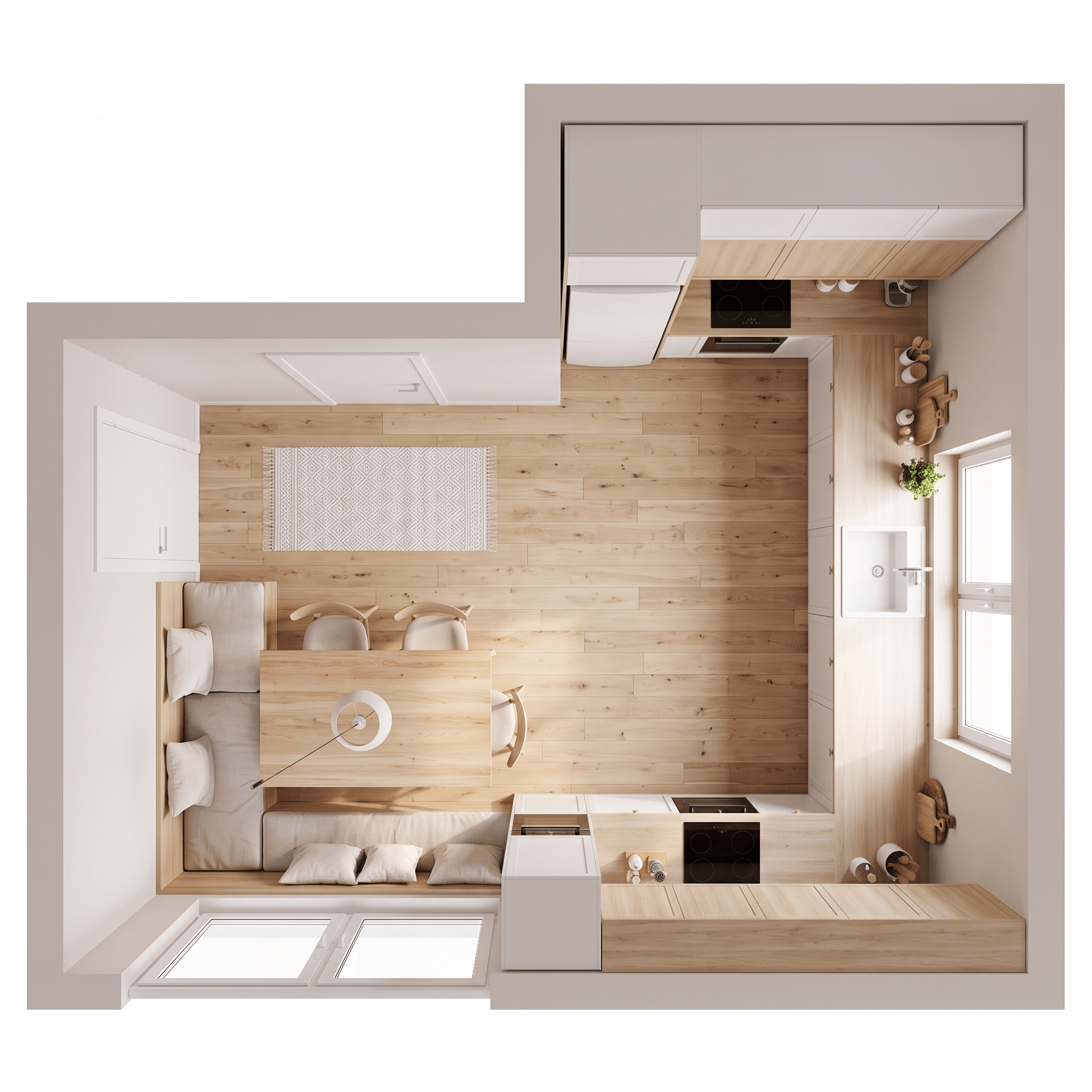 Interior design in Scandinavian style — Living Room by GenRoom AI