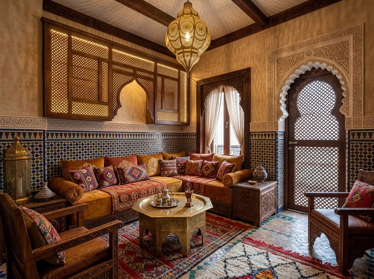 Interior design in Arabian / Moroccan style — Living Room by GenRoom AI