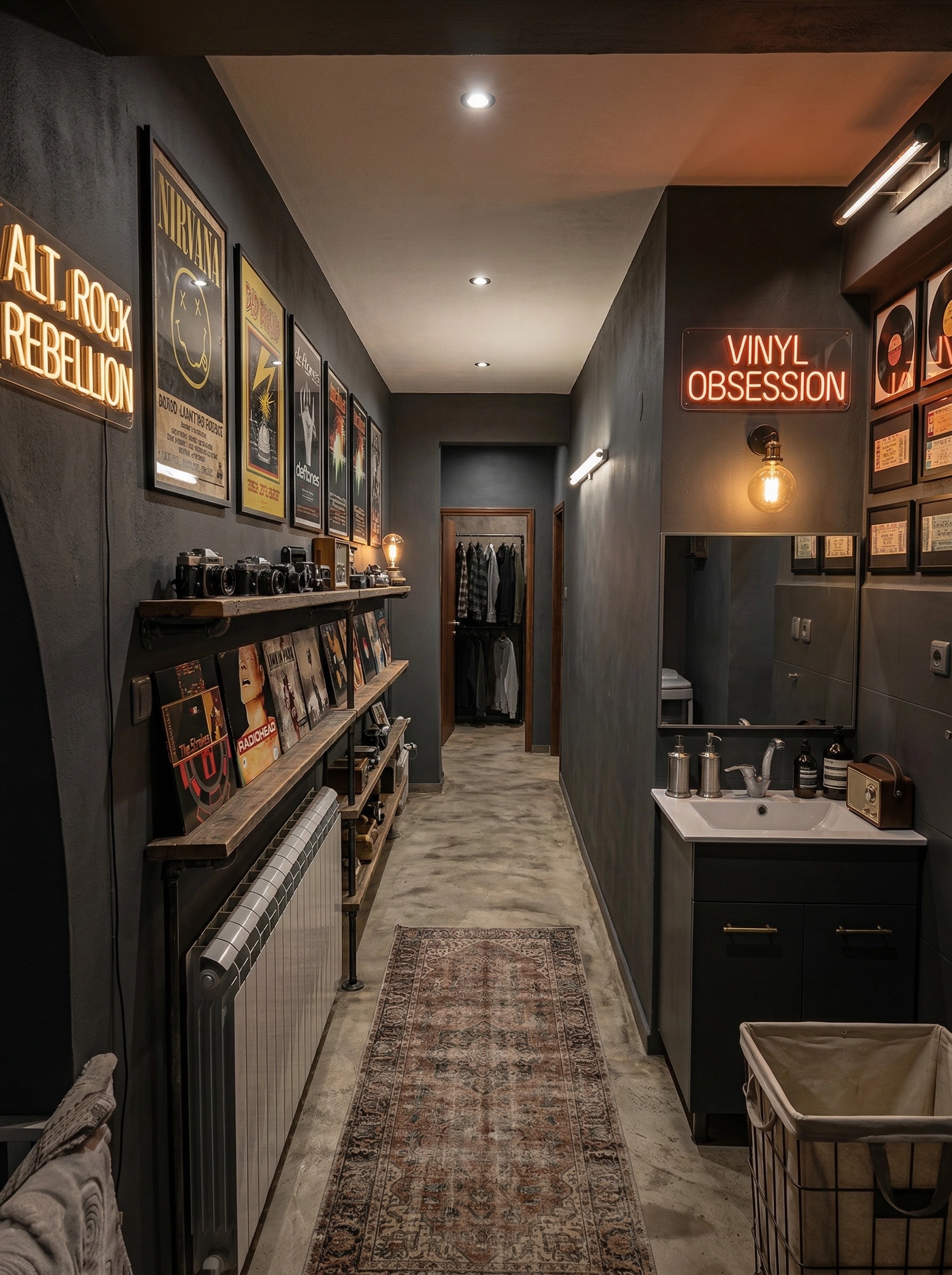 Interior design in Loft / Industrial style — Hallway by GenRoom AI