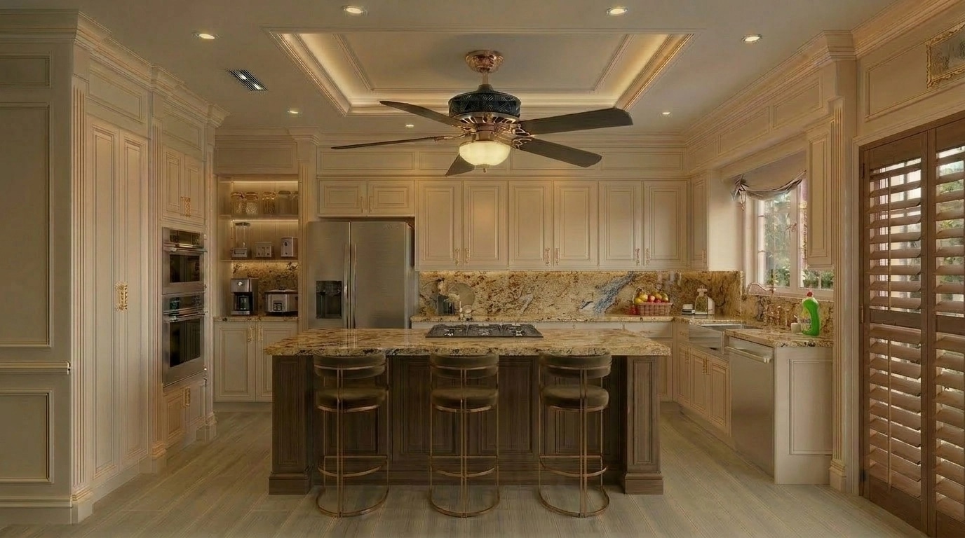 Neoclassic Kitchen design — interior photo by GenRoom AI