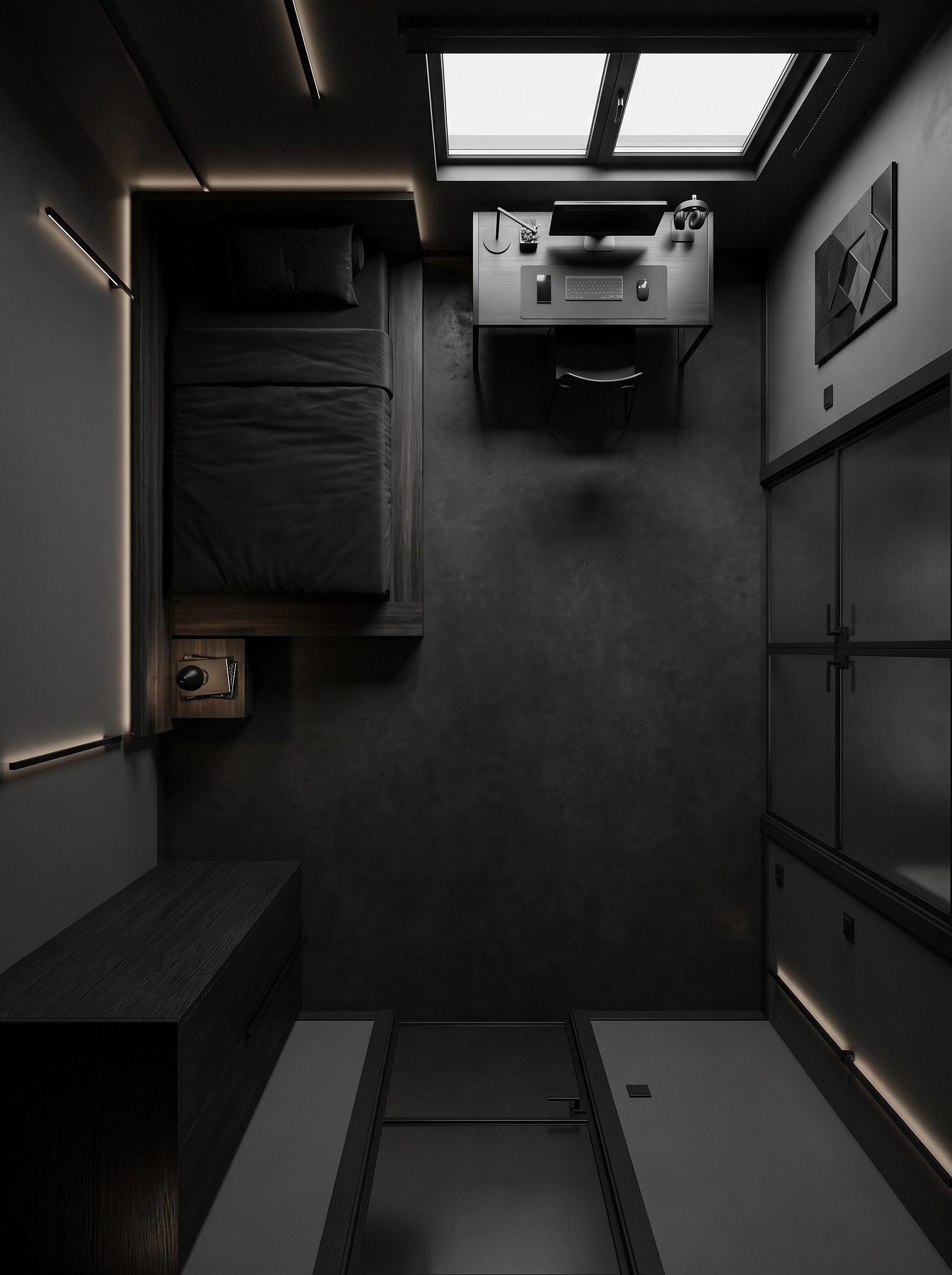 Interior design in Blacktec style — Living Room by GenRoom AI